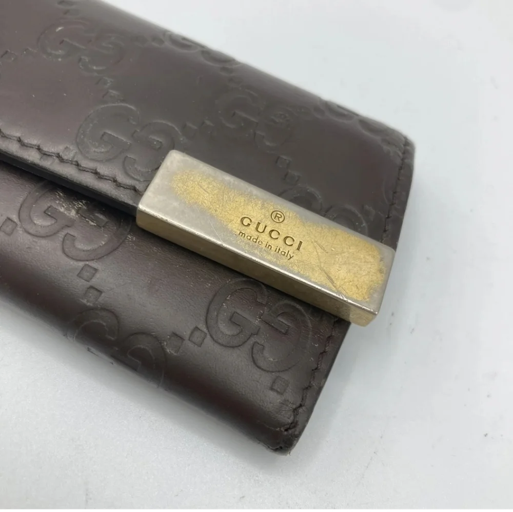 🤎🔹️GUCCI🔹️  Key case holder GG Cow Leather  Guccissima Brown ✨️